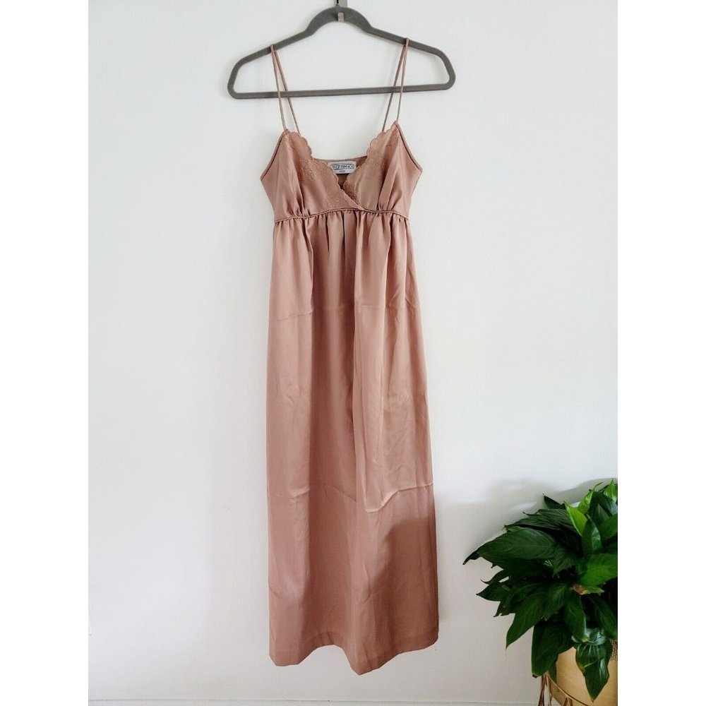 Lily of France Mauve Pink Satin Slip Dress
